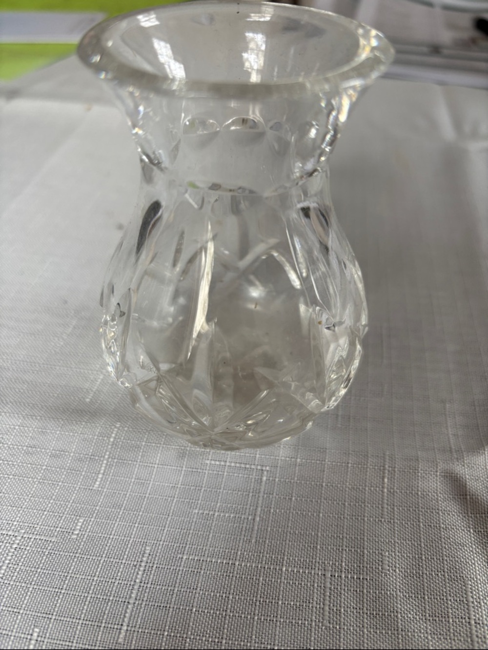Faceted Clear Glass Bud Vase - Classic Accent